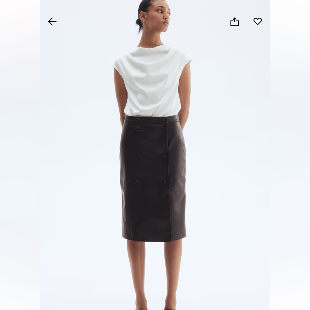 H&M Coated Wrap Skirt